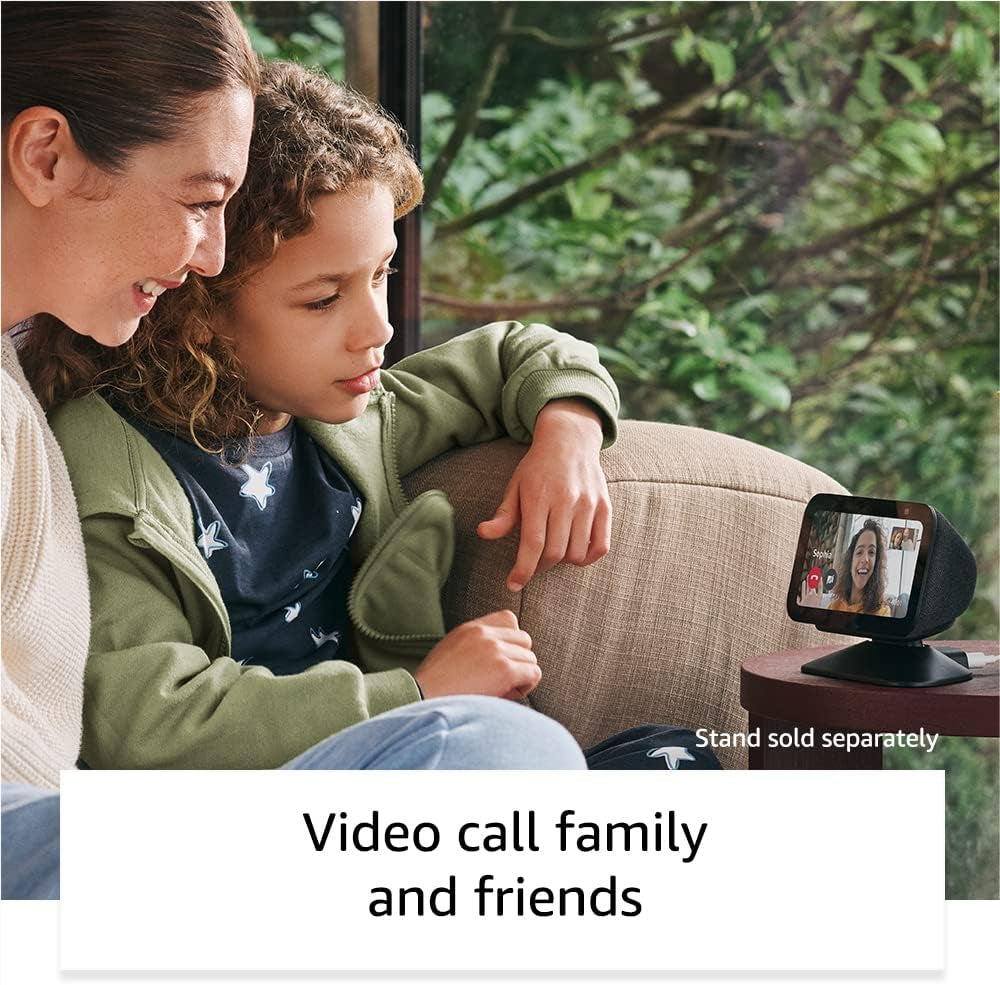 Echo Show 5 (Newest Gen) I Smart Display and Alarm Clock with Clearer Sound I Cloud Blue
